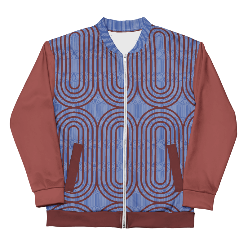 Vault Exclusive: Blue & Maroon Luxe Bomber Jacket